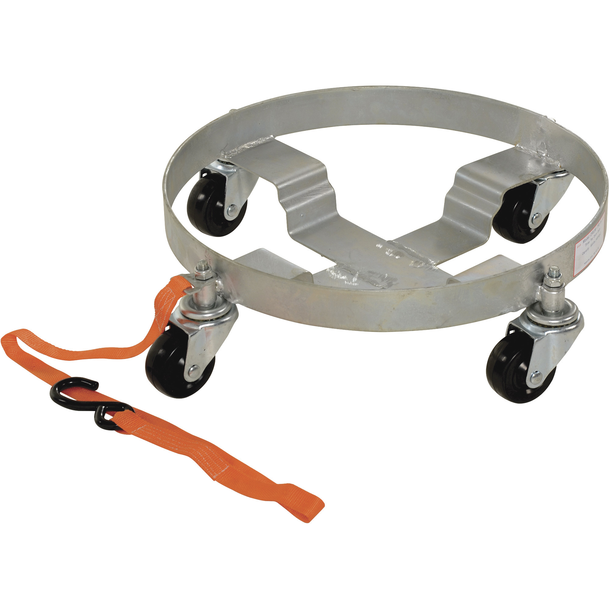 Vestil Multipurpose Tri Dolly - Hard Rubber Casters, 19in. Inner Diameter, Model# DRUM-TRI-H